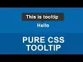 Pure CSS HTML only Tooltip No JS