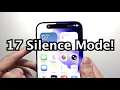 iPhone 17 How to Turn On Off Silent Mode