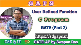 2 User Defined Function Part 2 C Program GATE C Program