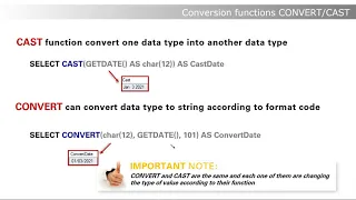 SQL CONVERT CAST
