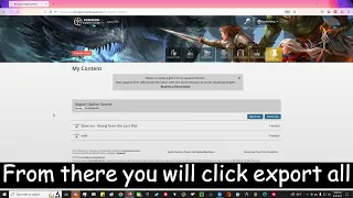 How to use Dungeon master vault to export and import content Gone Real