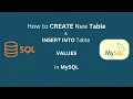 How to CREATE New Table in MySQL WorkBench INSERT and SELECT in SQL MySQL Tutorial Series