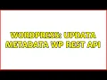 Wordpress Updata Metadata WP Rest API