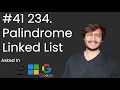 Palindrome Linked List LeetCode