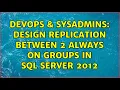 DevOps SysAdmins Design Replication between 2 Always On Groups in SQL Server 2012