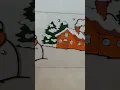 Painting a Snowy Scene with a Charming Snowman