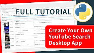 Create Your Own YouTube Content Search App With Python Python Project Full Tutorial
