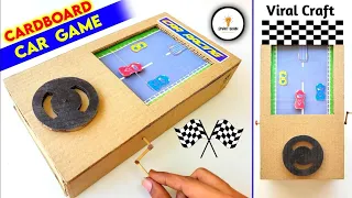 DIY Cardboard Racing Car Game How To Make Road Fighter Game Diy Games For Kids 