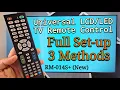 Universal Tv Remote Control Settings RM-014S New Full Setup Manual Connect to Tv