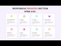 Responsive Service Section Using HTML CSS