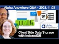 Using IndexedDB Client Side Data Storage 2021 Nov 03