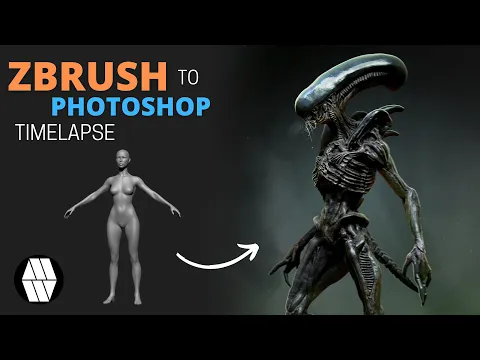 ZBrush to Photoshop Timelapse - 'ALIEN' Concept