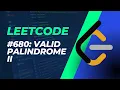 Leetcode 680 Easy Valid Palindrome II Python