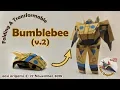 How to make a Papercraft Origami Bumblebee V2 requires 1-3 straight cut