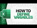 How To Define Variables In Microsoft Excel