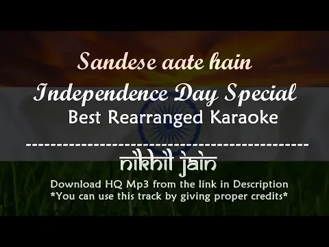 Download MP3 Sandese aate hai | Best rearranged karaoke | Karaoke with lyrics | Piano