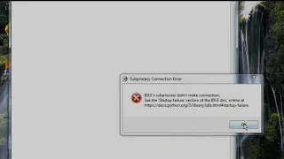 How to solve Python IDLE subprocess error with easy process