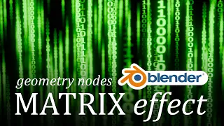 Create the Matrix Falling Code Effect in Blender Tutorial