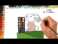 How to Draw Rabbit Coloring Pages for Kids Learn Colors with Childrens