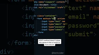 GET vs POST HTML