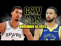 Lagu Golden State Warriors vs San Antonio Spurs Full Game Highlights - November 14, 2025 | NBA Season