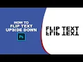 how to flip text upside down in photoshop
