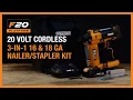 F20 PLATFORM Cordless 3-in-1 16 GA 18 GA Kit Freeman PE20V31618G
