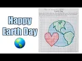 Happy Earth Day Coordinate graph 1 Quadrant Feliz dia de la Tierra