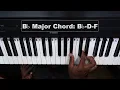 How to Play the B Flat Major Chord on Piano Bb Major