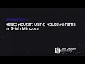 How to Use Route Parameters in React Router React Router Tutorial