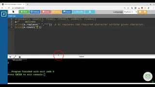 Python String Methods - replace count find index