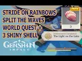3 Shiny SHell Location Stride on Rainbows Split the Waves Quest Genshin Impact