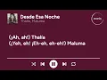 Thalia - Desde Esa Noche ft. Maluma (Letra/Lyrics)