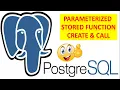 How To Create A Parameterized Stored Function In PostgreSQL Pass Parameter In Function pgAdmin