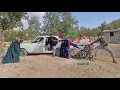 The second wife tries to prevent her husband and first wife from going to the hospital