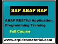 SAP ABAP RAP RESTful Application Programming training