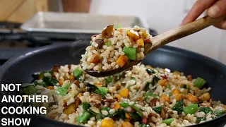 how to make BARLEY FRIED RICE