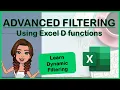 Advanced Filtering Using Functions Beginners Tutorial DSUM DCOUNT and other D functions