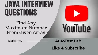 Find any maximum number from given array Java Interview Questions