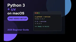 Install Python 3 uv on macOS 2026 Beginner Guide