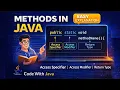 Methods In Java In Telugu Access Specifiers Modifiers Return Types Code With Java