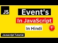 Events in JavaScript in Hindi JavaScript Events Tutorial in Hindi Urdu