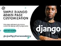 Simple Django Admin Page Customization