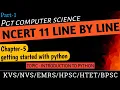PGT-COMPUTER SCIENCE NCERT 11th CS Getting started with python