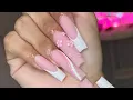Acrylic Nails Pink Nail Art Tutorial