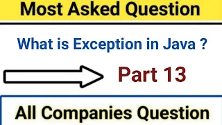 What is Exception in java Part 13 Java Interview Question Important