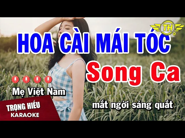 Karaoke Hoa Cài Mái Tóc Song Ca Nhạc Sống | Trọng Hiếu
