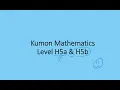 Kumon Mathematics H5a H5b