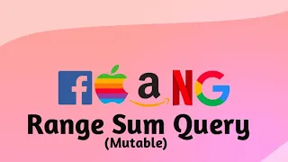 Range Sum Query Mutable Leetcode 307 Prefix-Sum Solution