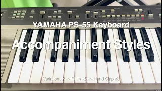 YAMAHA PS 55 Keyboard Accompaniment Styles 